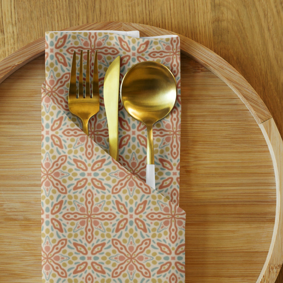 Picnik Petal Cloth Napkin Set mockup 1