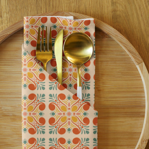 Bold Citrus Cloth Napkin Set mockup 1 pattern preview