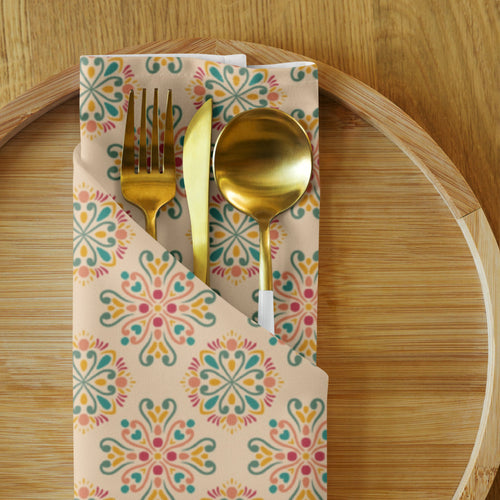 Festival Medallion Cloth Napkin Set mockup 1 pattern preview