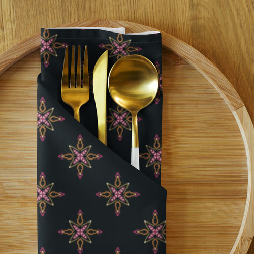 Disco Star Cloth Napkin Set mockup 1 pattern preview