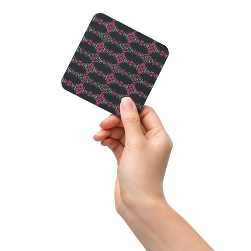 Magenta Baroque Coaster mockup 1 pattern preview
