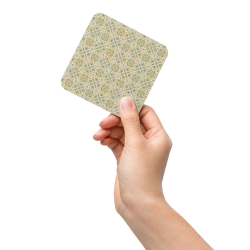 Garden Clover Cross Coaster mockup 1 pattern preview