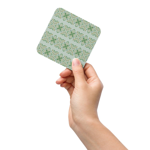 Olive Butterfly Coaster mockup 1 pattern preview