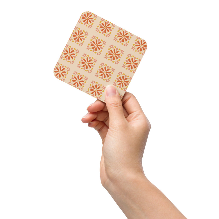 Folk Daisy Coaster mockup 1