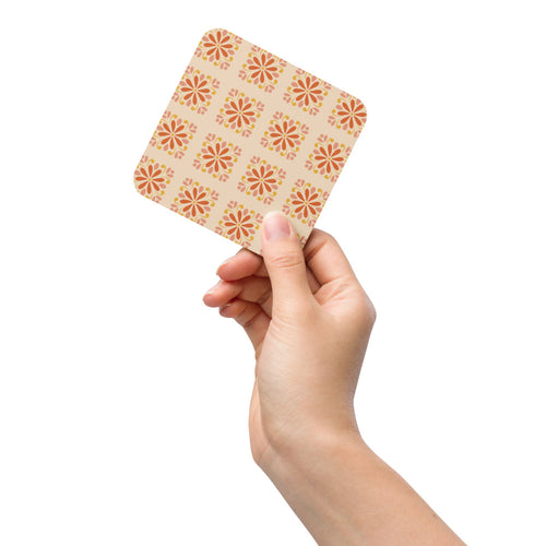 Folk Daisy Coaster mockup 1 pattern preview