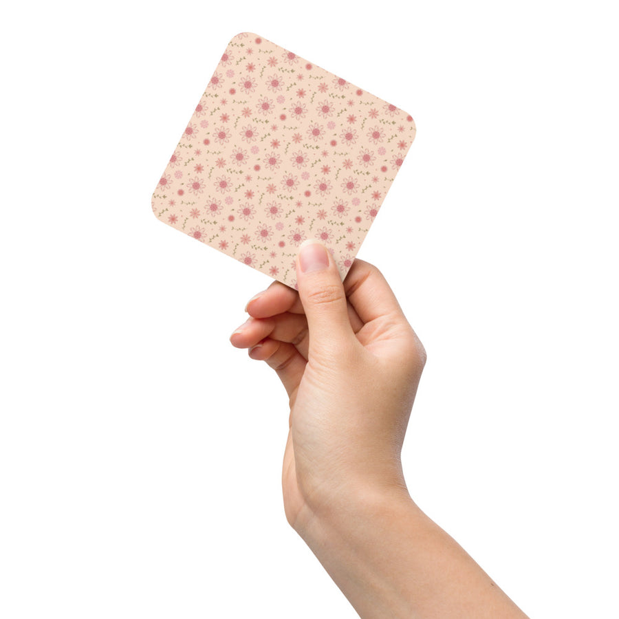 Delicate Romance 3 Coaster mockup 1