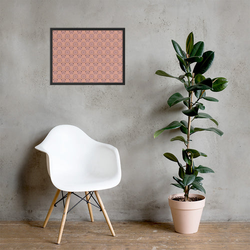 Mocha Butterfly Eye Framed Matte Poster mockup 1 pattern preview