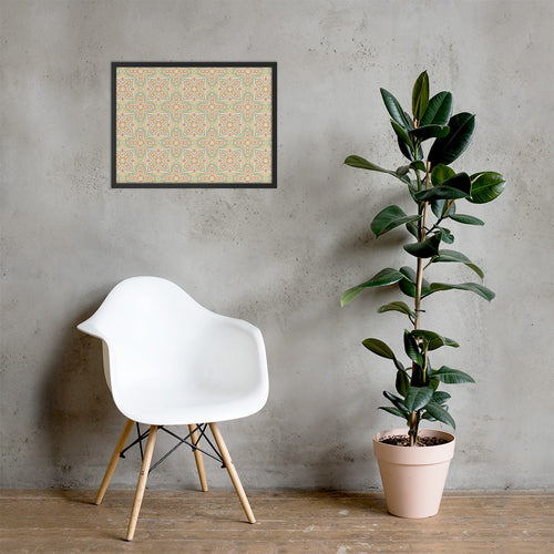 Butterfly Wave Framed Matte Poster mockup 1 pattern preview
