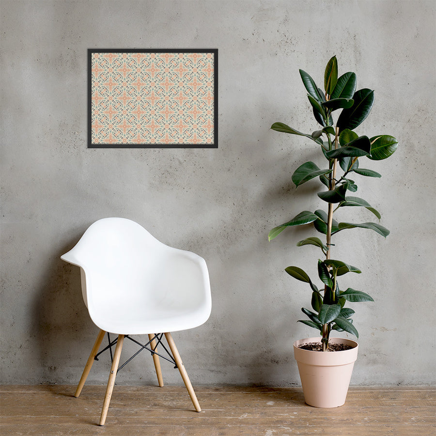 Dotwork Scatter Framed Matte Poster mockup 1