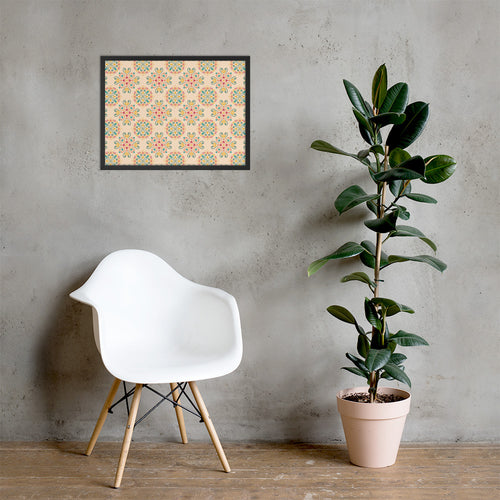 Festival Medallion Framed Matte Poster mockup 1 pattern preview