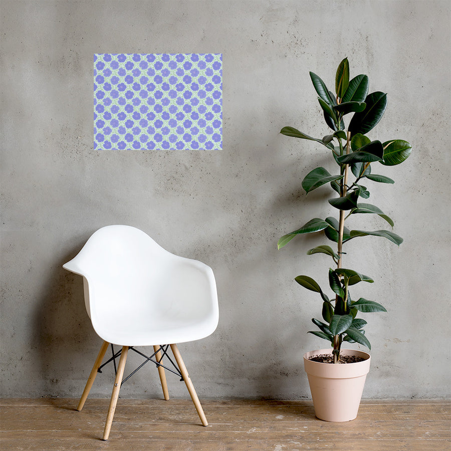 Periwinkle Poppy Vine Matte Poster mockup 1