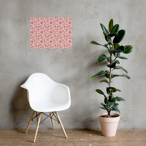 Mocha Sprig Matte Poster mockup 1 pattern preview