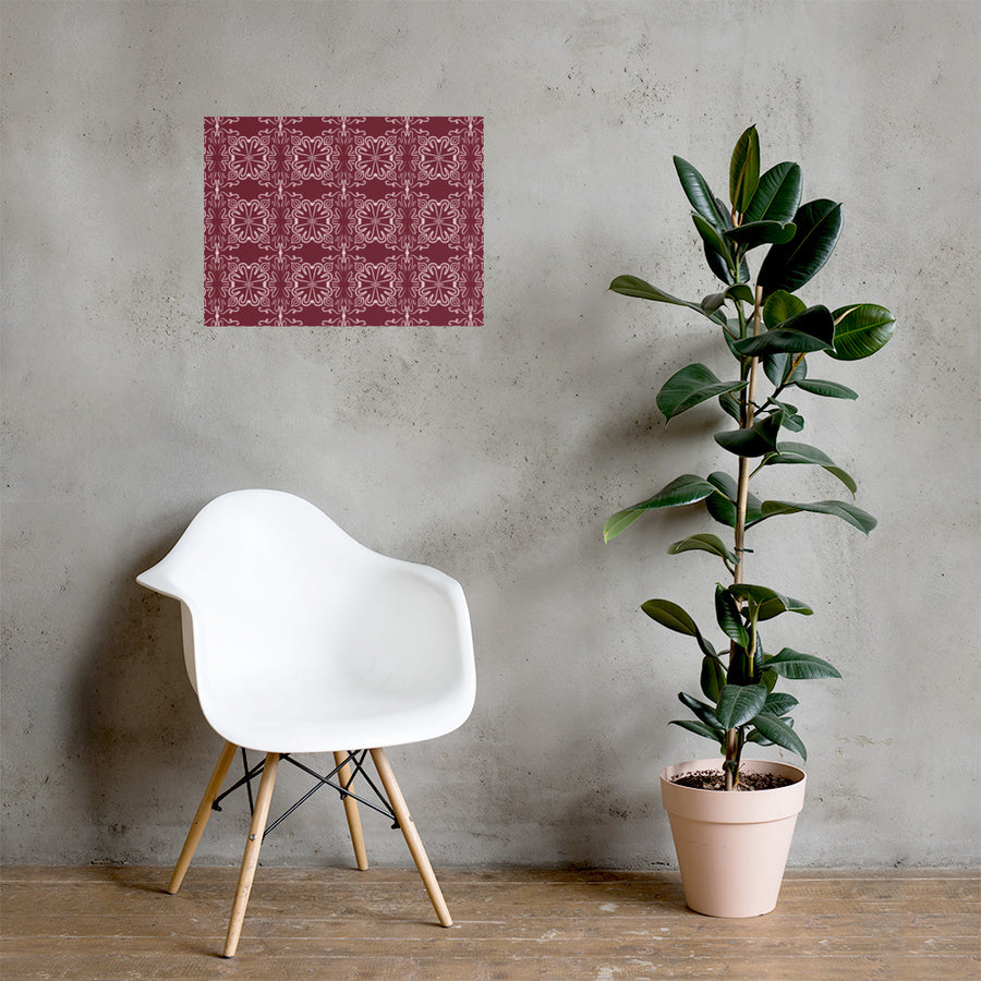 Crimson Garden Matte Poster mockup 1