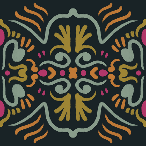 Folk Totem AOP Leggings mockup 2 pattern preview