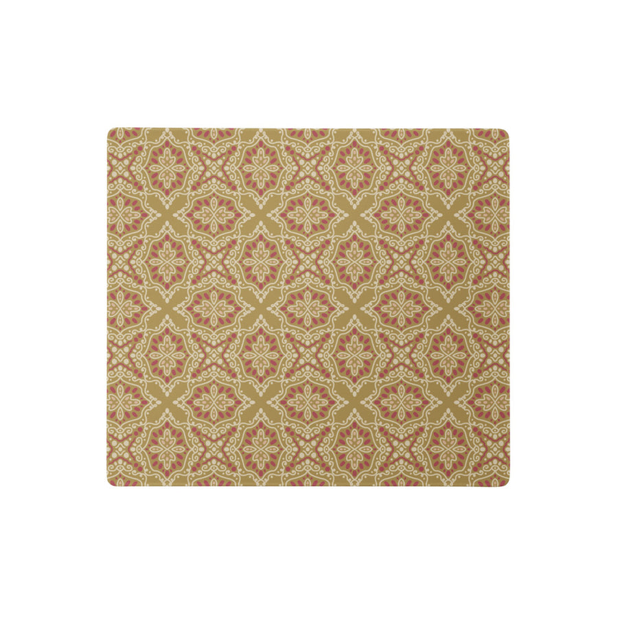 Golden Damask Tile Mouse Pad mockup 1