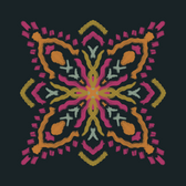 Golden Ikat Star
