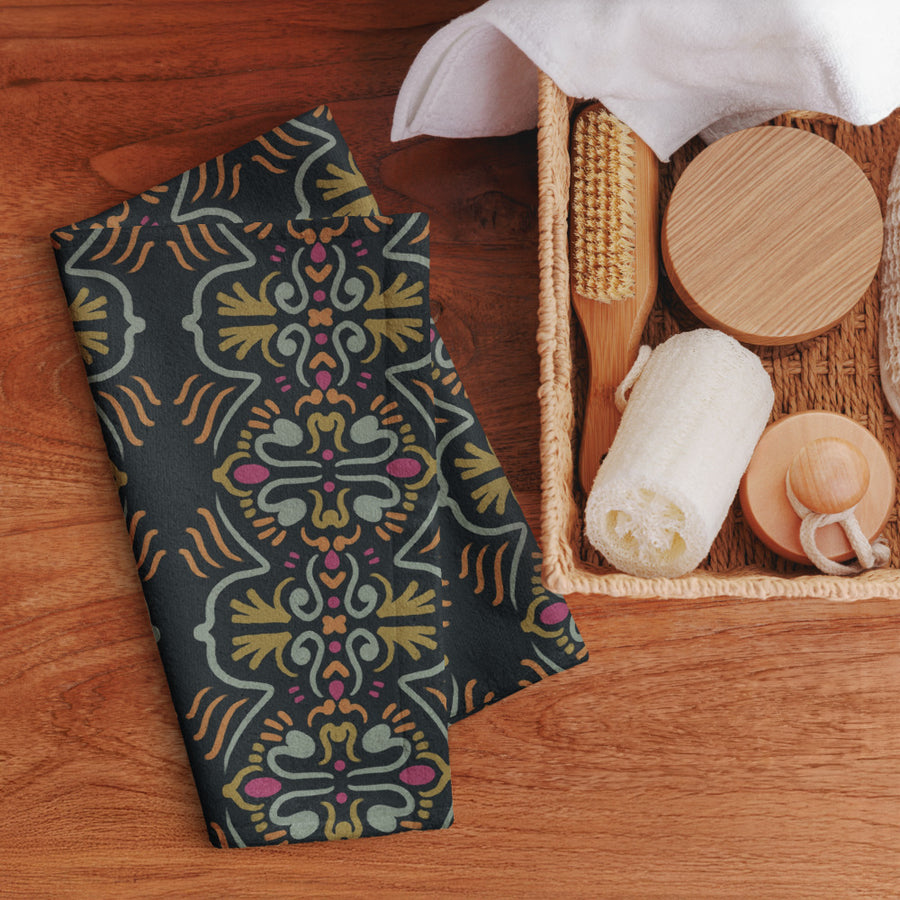 Folk Totem Hand Towel mockup 1