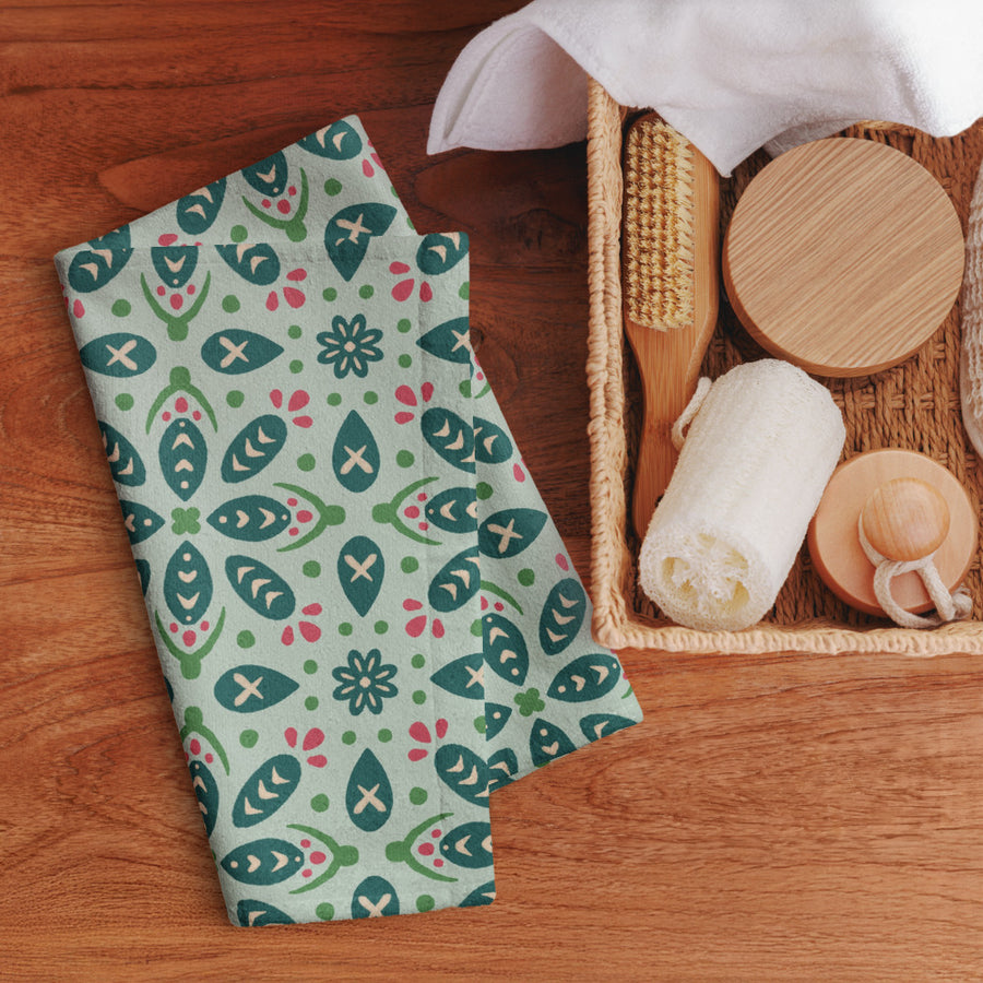 Leaf Souk Hand Towel mockup 1