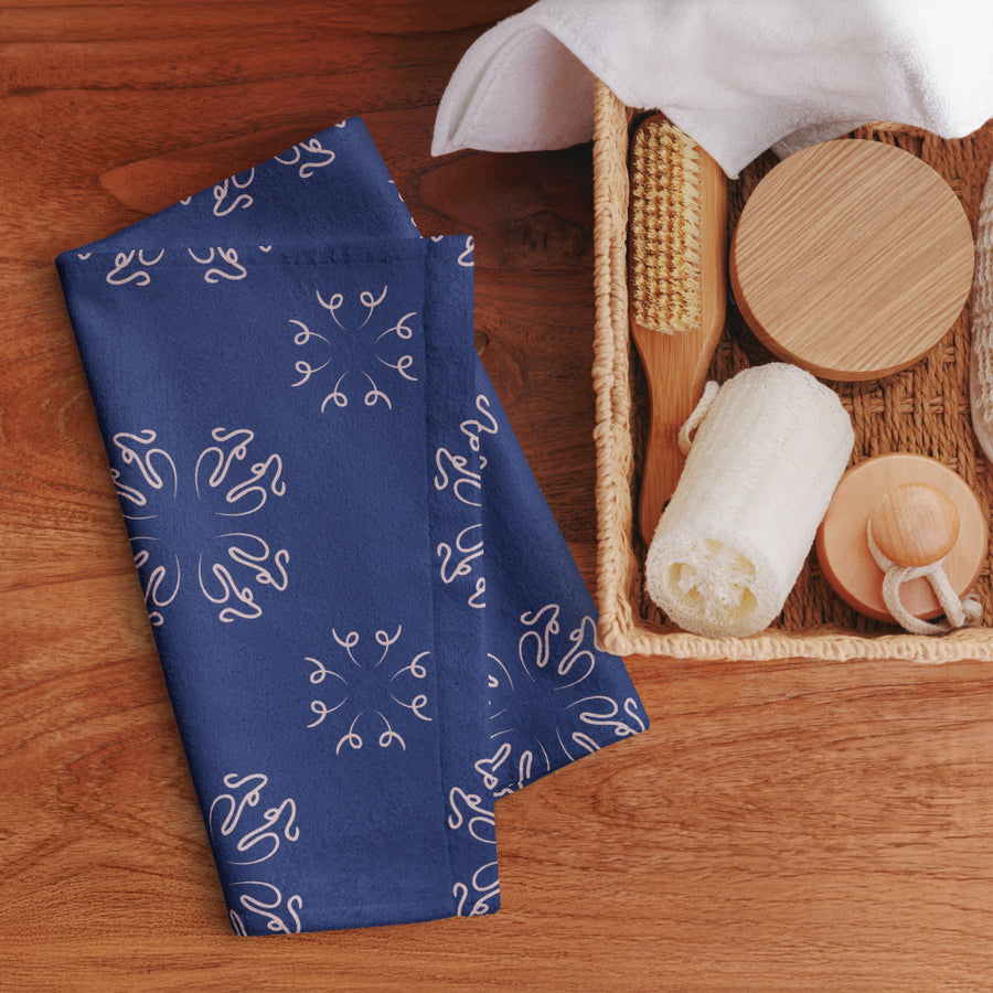 Calligraphy Cross Hand Towel mockup 1