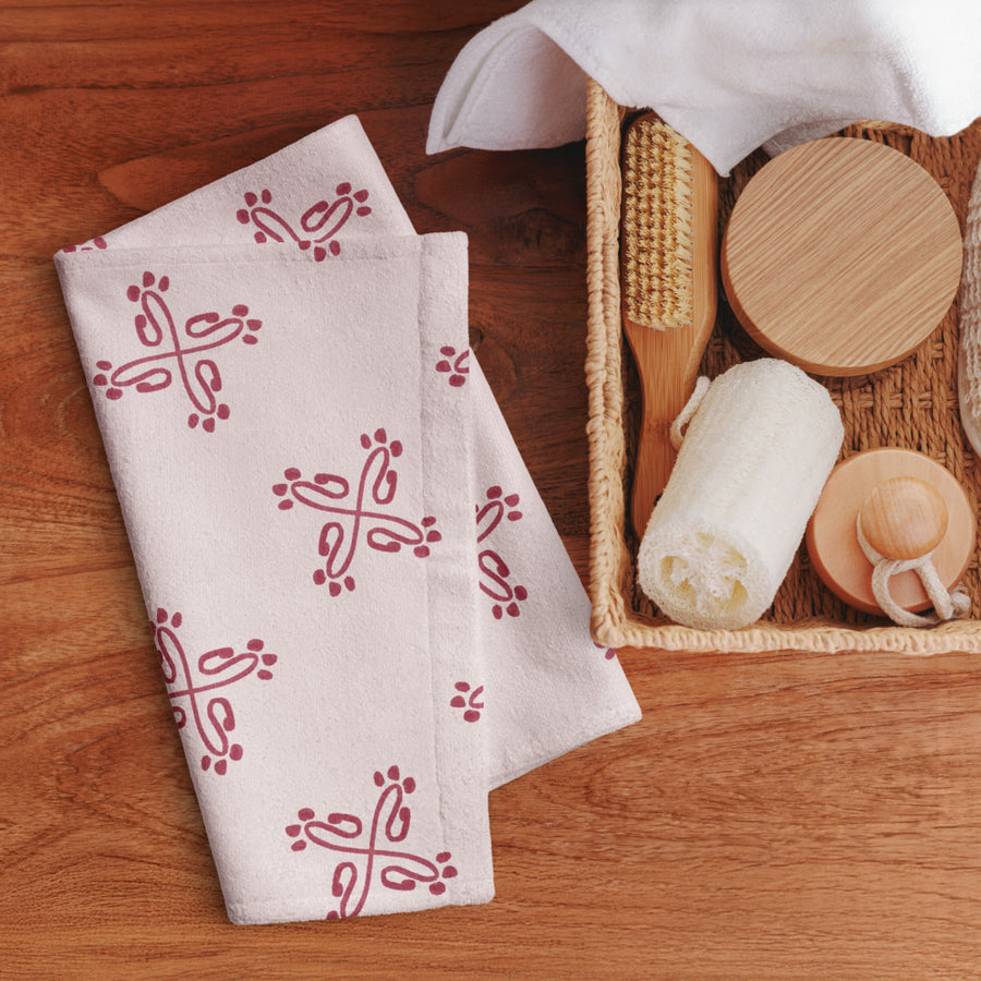 Alison Fancy Corners Hand Towel mockup 1