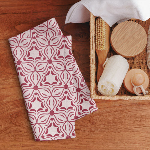 Alison Good Weeds Hand Towel mockup 1 pattern preview