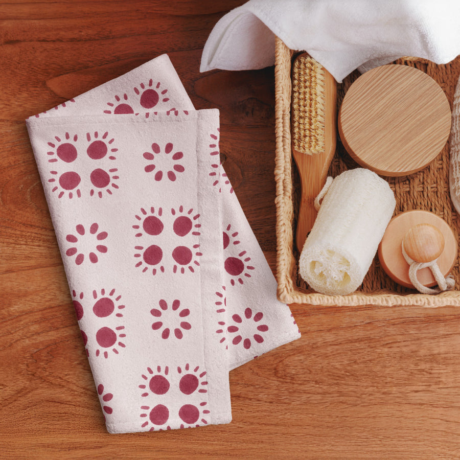 Alison High Noon Hand Towel mockup 1