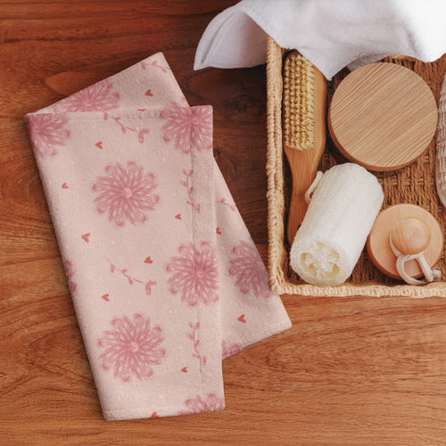 Delicate Romance 5 Hand Towel mockup 1 pattern preview