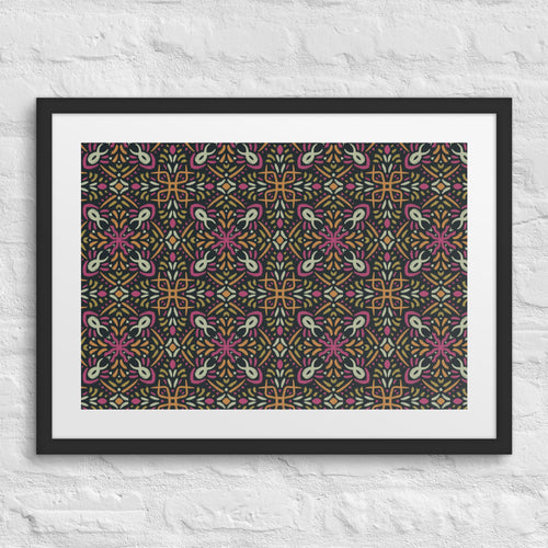 Disco Cross Matted Framed Poster mockup 1 pattern preview