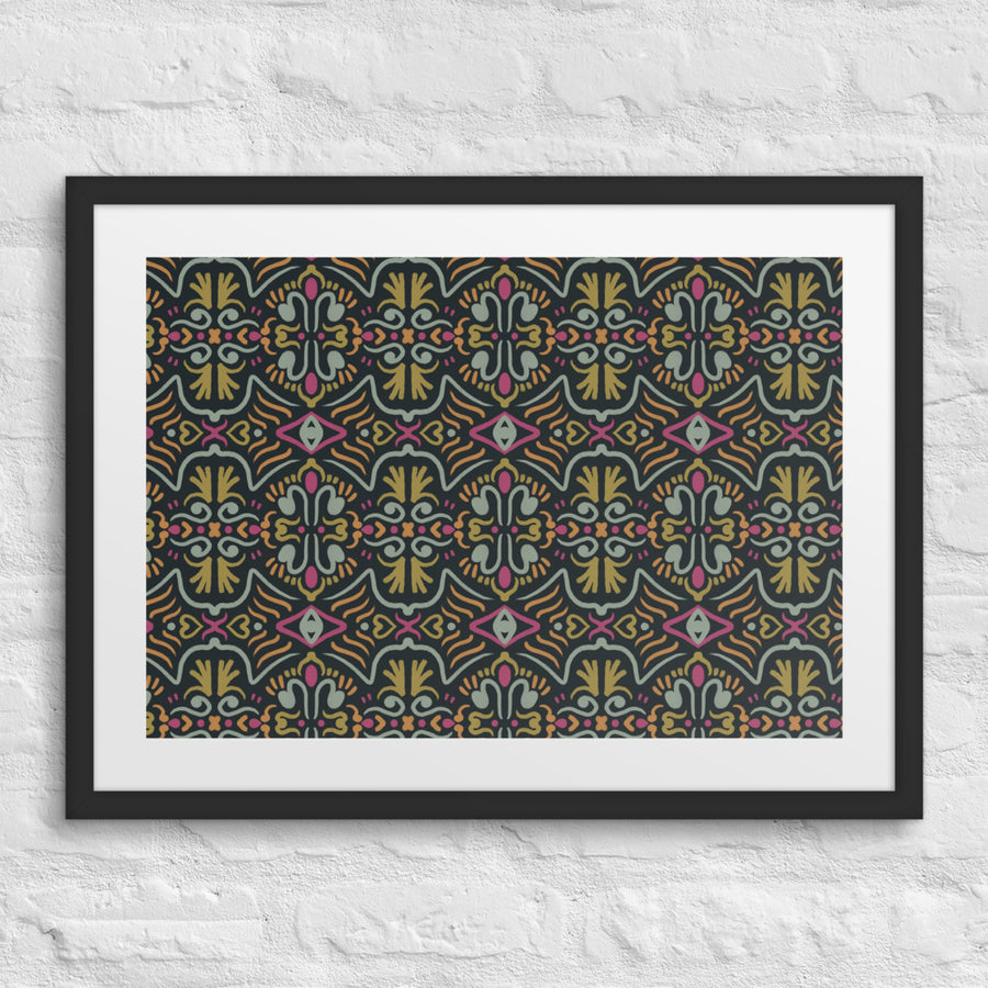 Dark Folk Eye Matted Framed Poster mockup 1