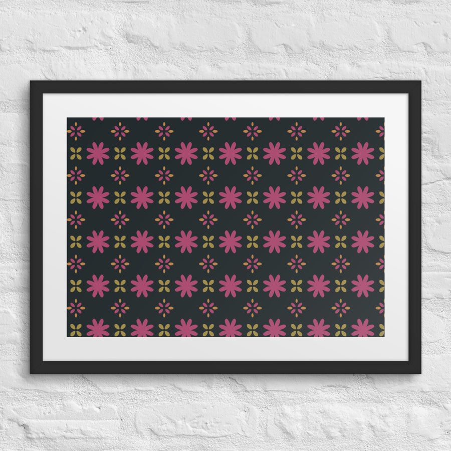 Disco Petal Scatter Matted Framed Poster mockup 1