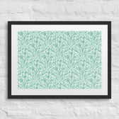 Teal Vine Damask — 18