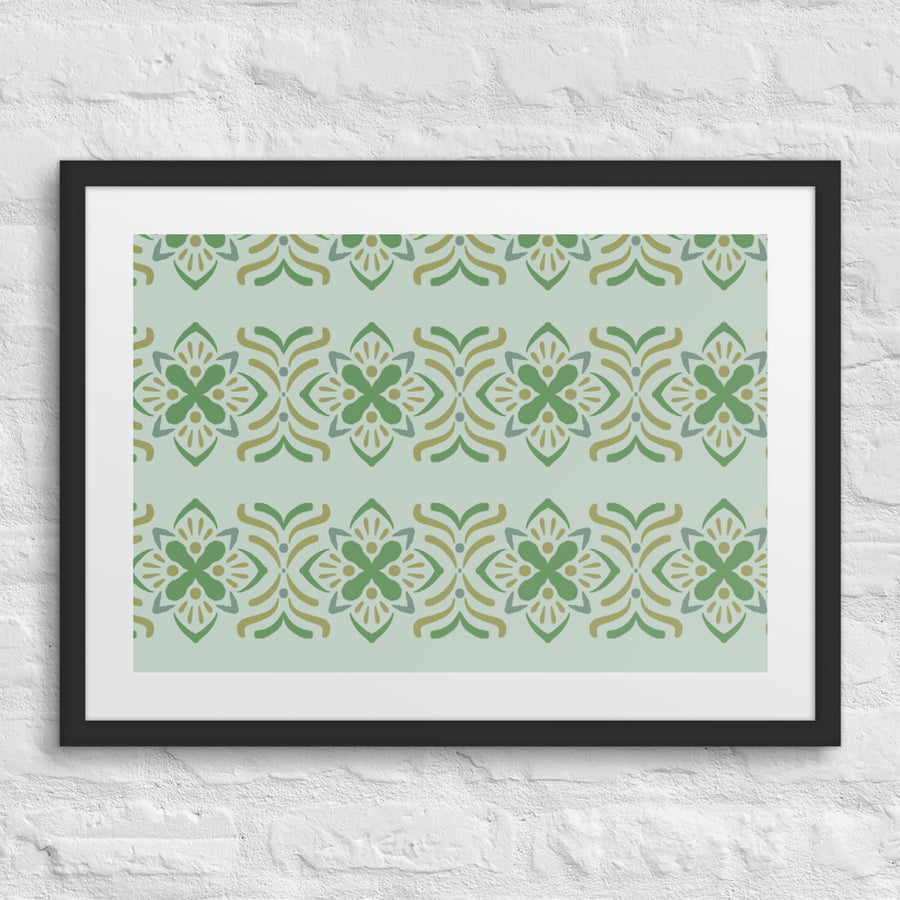 Olive Butterfly Matted Framed Poster mockup 1