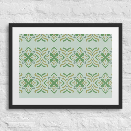 Olive Butterfly Matted Framed Poster mockup 1 pattern preview