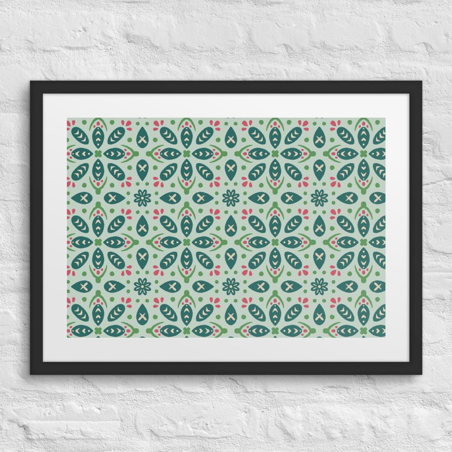 Leaf Souk Matted Framed Poster mockup 1