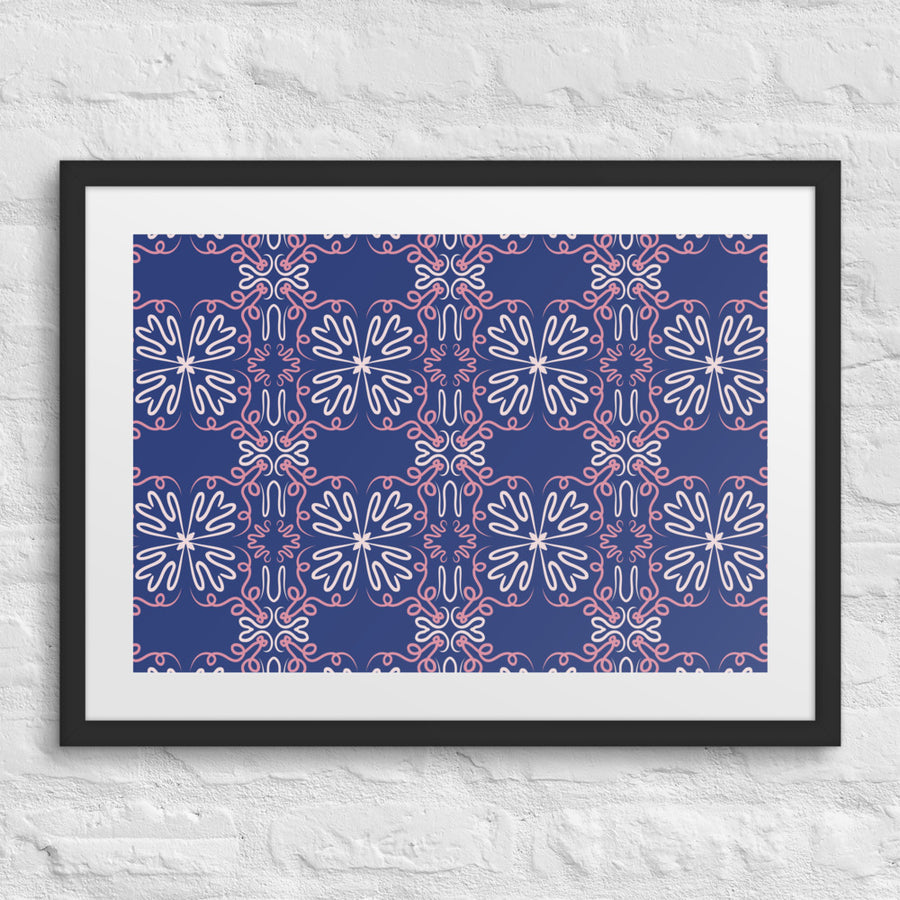 Night Bloom Matted Framed Poster mockup 1