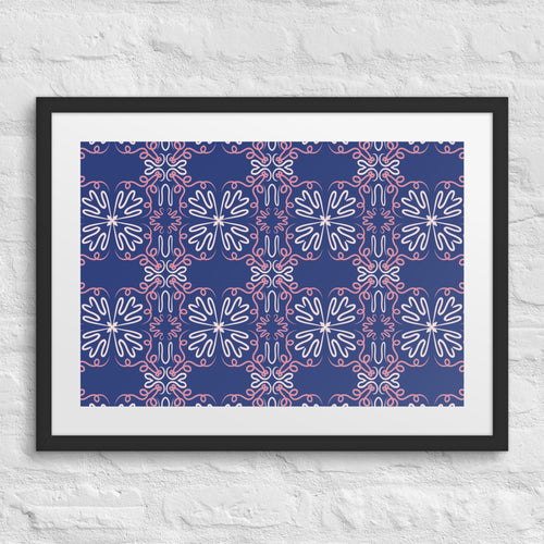 Night Bloom Matted Framed Poster mockup 1 pattern preview