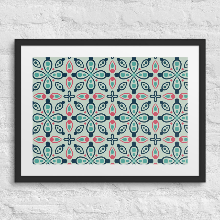 Eye Tile Souk Matted Framed Poster mockup 1