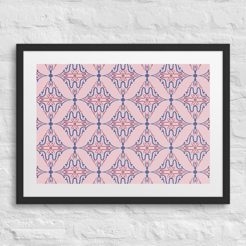 Butterfly Vine Matted Framed Poster mockup 1 pattern preview