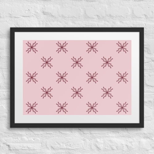 Blossom Tile Matted Framed Poster mockup 1 pattern preview