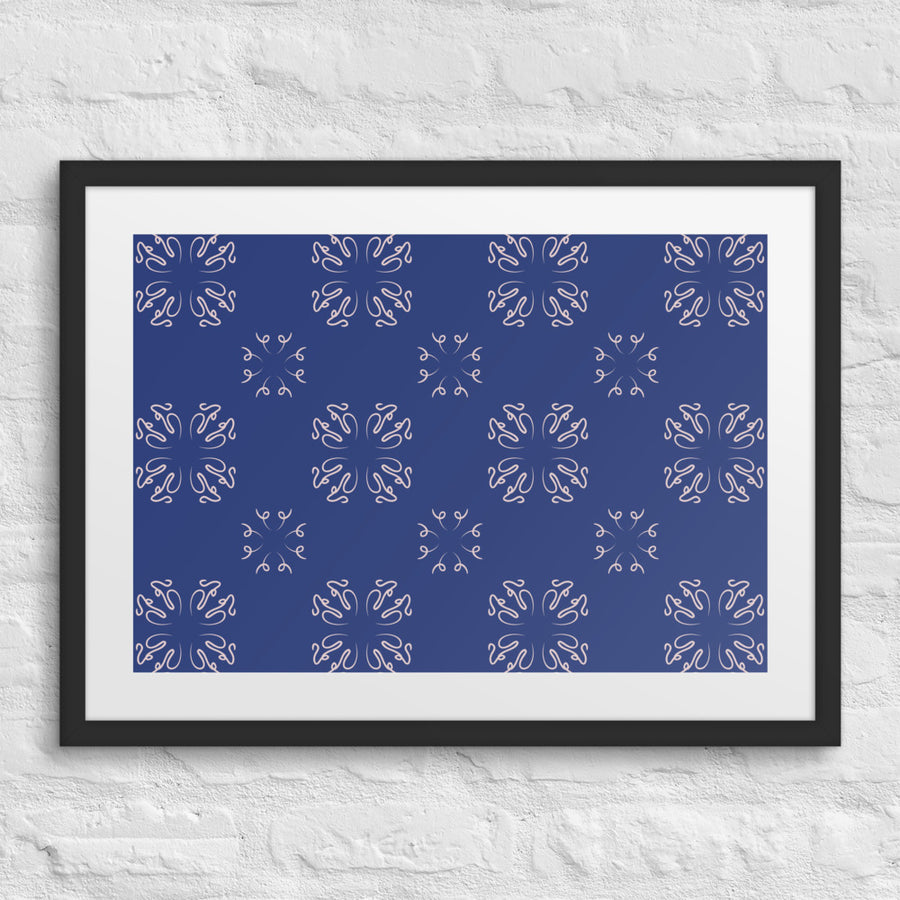 Calligraphy Cross Matted Framed Poster mockup 1