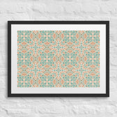 Teal Scroll Tile — 18