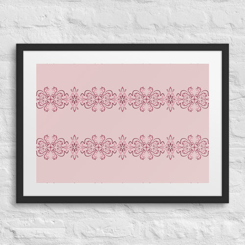 Rose Band Matted Framed Poster mockup 1 pattern preview