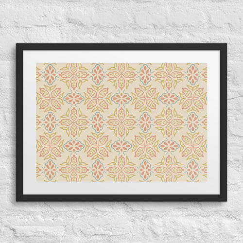 Picnik Tulip Matted Framed Poster mockup 1 pattern preview