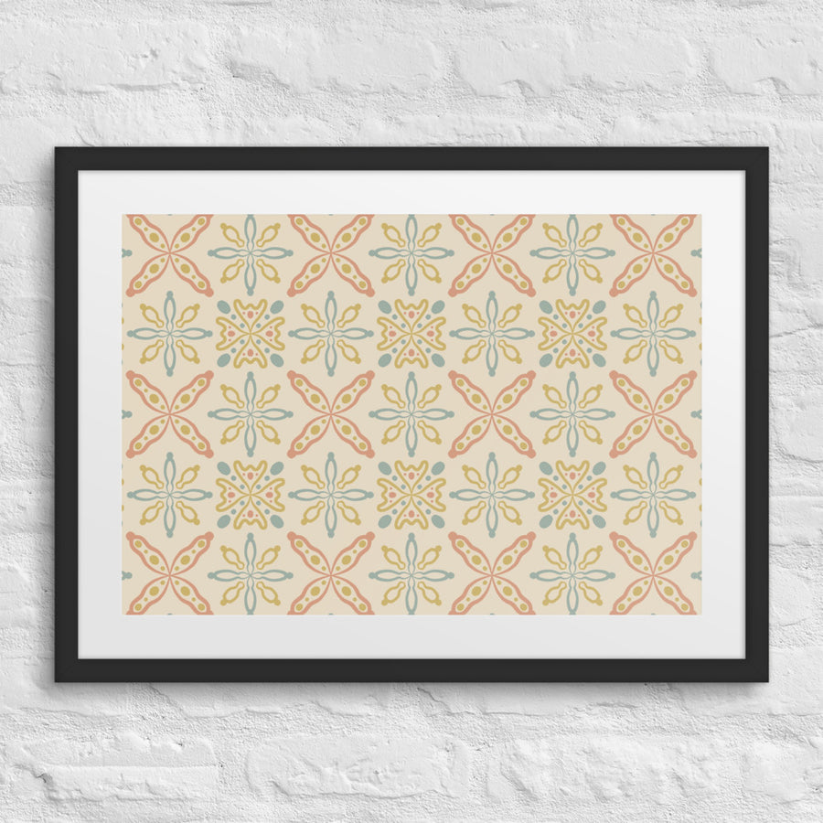 Picnik Clover Matted Framed Poster mockup 1