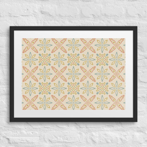 Picnik Clover Matted Framed Poster mockup 1 pattern preview