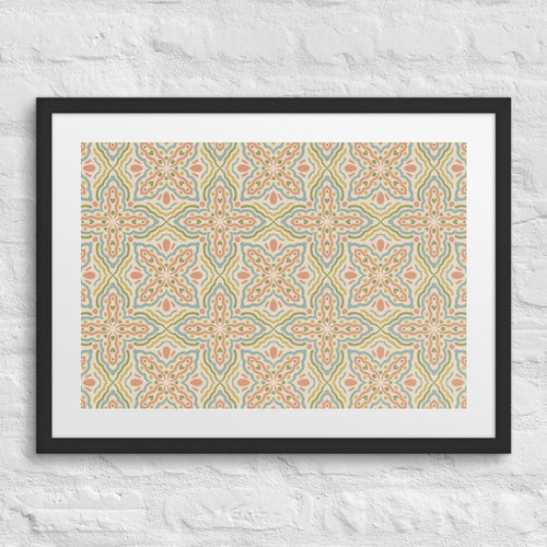 Butterfly Wave Matted Framed Poster mockup 1 pattern preview