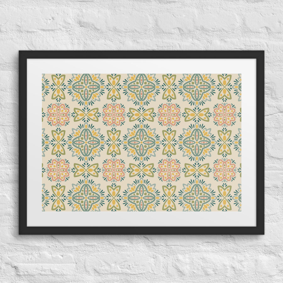Picnik Lotus Matted Framed Poster mockup 1
