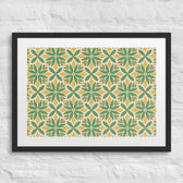 Green Petal Tile — 18