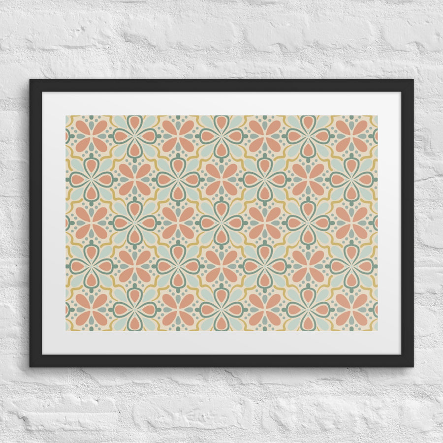 Picnik Garden Matted Framed Poster mockup 1