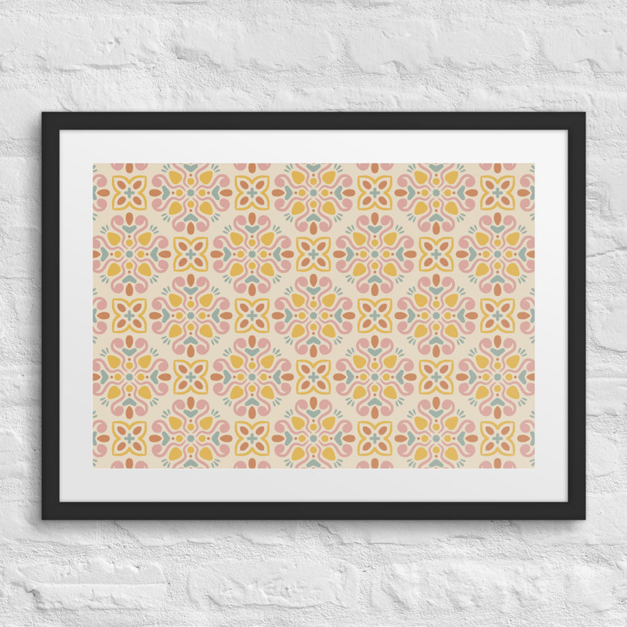 Picnik Bloom Matted Framed Poster mockup 1